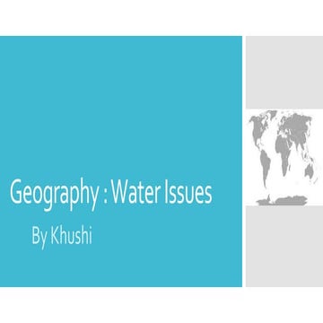 Geography Water