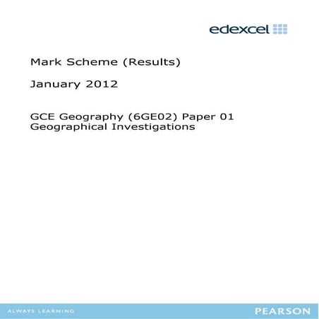 Geo invest jan 2012 mark scheme