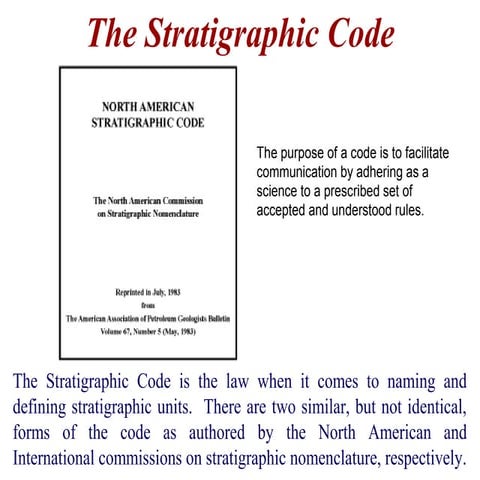 Stratigraphic Code