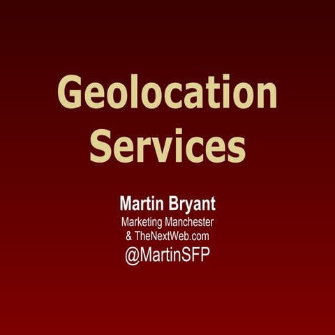 Geolocation Services
