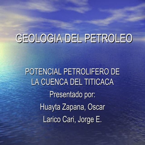 Geologia del petroleo 