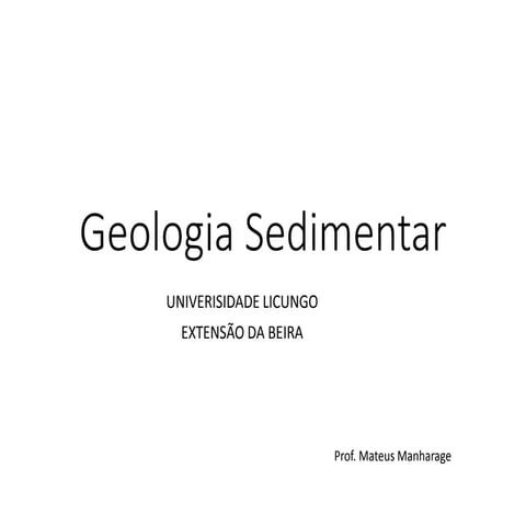 Geologia sedimentar | PPT