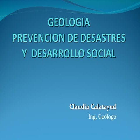 Geologia y riesgos