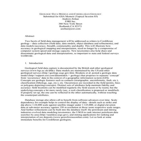 Geologic Data Models