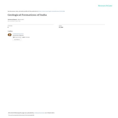 GEOLOGICAL FORMATIONS OF INDIA AND INDIA