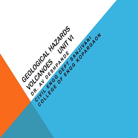 Geological hazard volcanoes unit vi