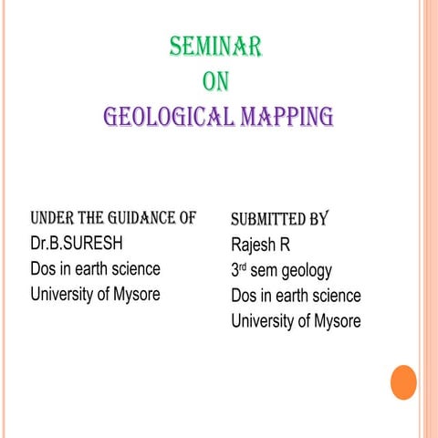 Geological mapping