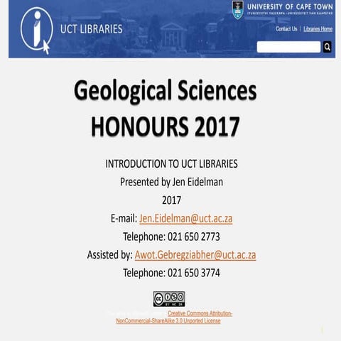Geological Sciences Honours Class of 2017