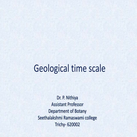 Geological time scale