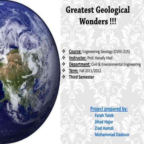 Geological wonders of the world