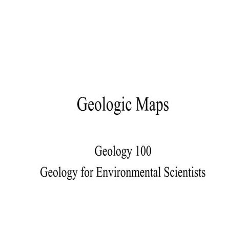 Geologic maps