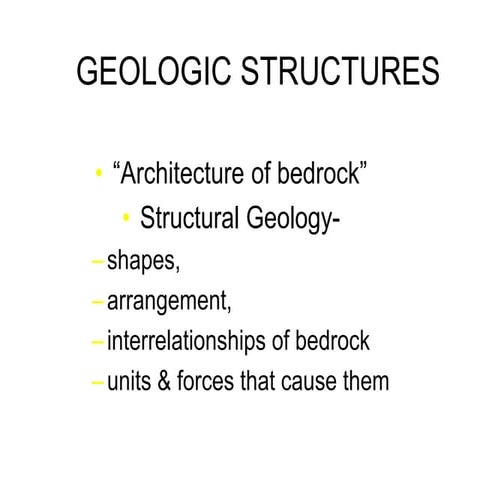 Geologic structures