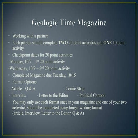 Geologic time magazine