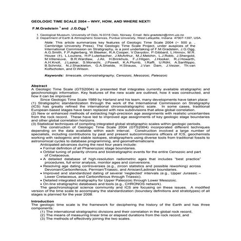 Geologic time scale - 2004 | PDF