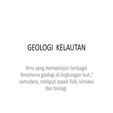 Geologi laut 1
