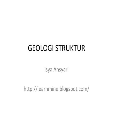 Geologi struktur