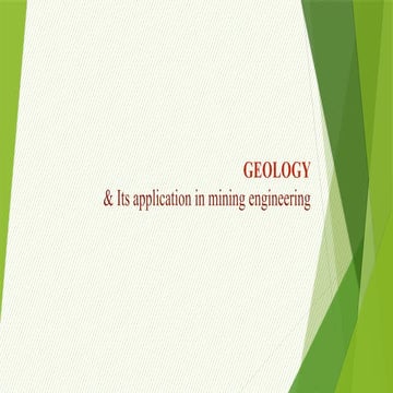 GEOLOGY & its application in Mining.pptx