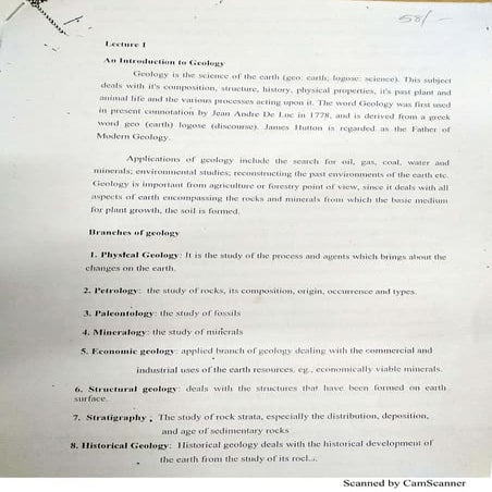 Geology & soil notes