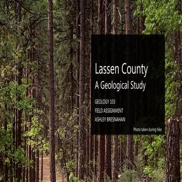 Lassen County Field Assignment 