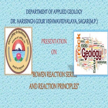 Bowen reaction series and reaction principles 