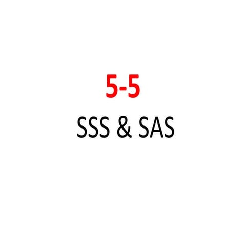 Geom 5.5 SSS and SAS
