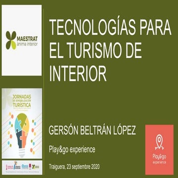 Tecnologías para el turismo de interior