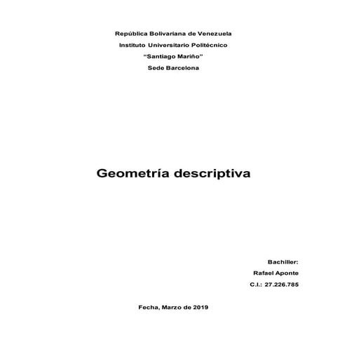 Geometria descriptiva