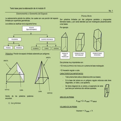 Geometria espacio resumen