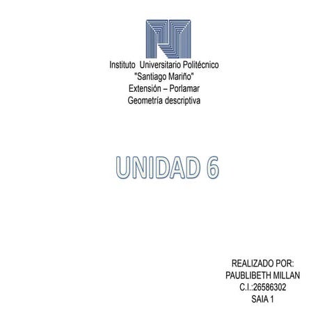 EJERCICIOS UNIDAD 6 PAUBLIBETH MIILLAN 