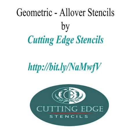Geometric Allover stencils by Cutting Edge Stencils 