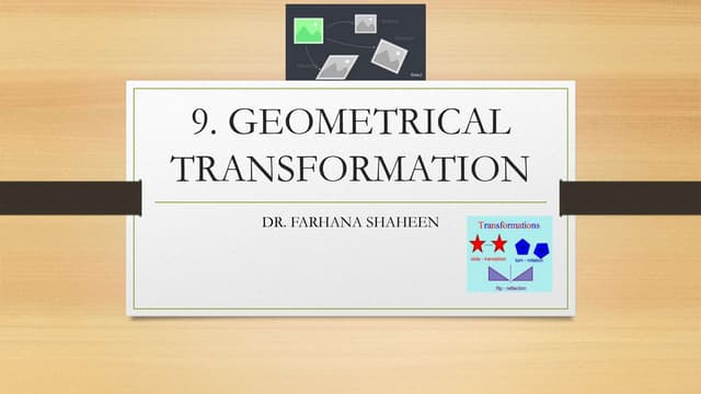Geometrical transformation reflections