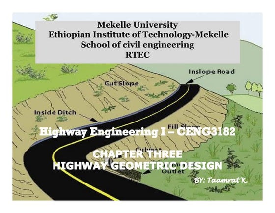 GEOMETRIC DESIGN OF HIGHWAY | PPTX