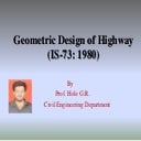 Geometric design of highway
