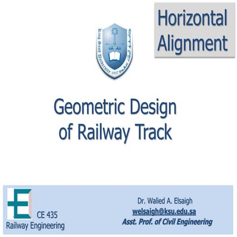 10 Geometric Design of Railway Track [Horizontal Alignment] (Railway Engineer...