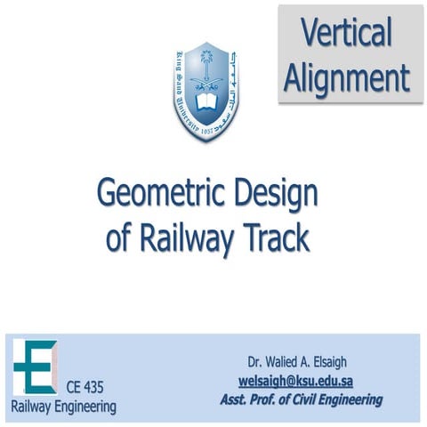 11 Geometric Design of Railway Track [Vertical Alignment] (Railway Engineerin...