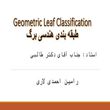 Geometric leaf classification