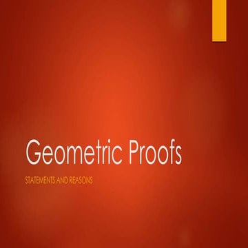 Geometric Proofs