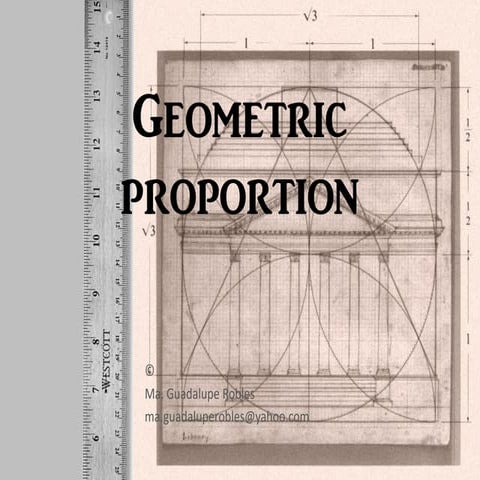 Geometric proportion and Laws of Proportion