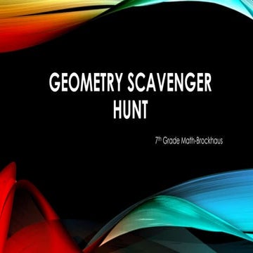 Geometric Scavenger Hunt