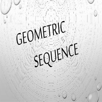 Geometric sequence