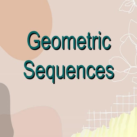 Geometric Sequence Arithmetic And Geometric Sequences Guided Notes