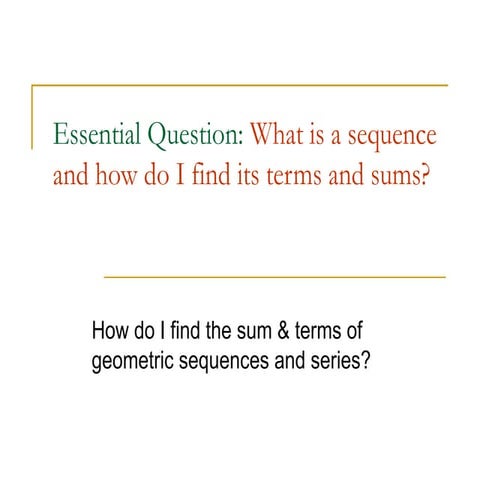 Geometric Sequences and Series for Grade 10 students .ppt