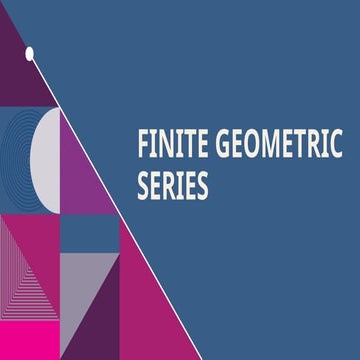 Geometric sequences and geometric means | PPTX