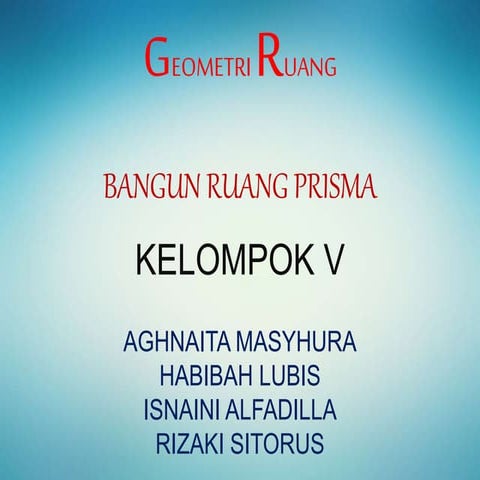 Geometri Bangun Ruang Prisma