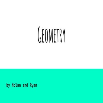 Geometry in our World