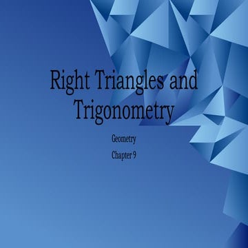 Geometry 09 Right Triangle Trigonometry.pptx
