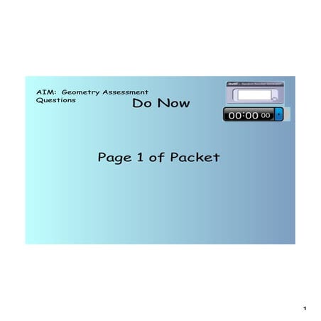 Geometry assessment questions