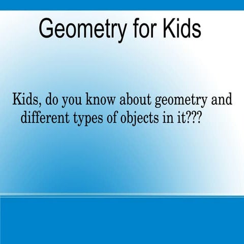 Geometryforkids. ADAPTED