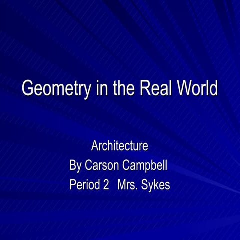 Geometry In The Real World | PPT