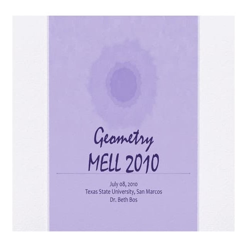 Geometry mell2010